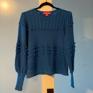 Lilly Pulitzer blue Pom Pom sweater, size large
